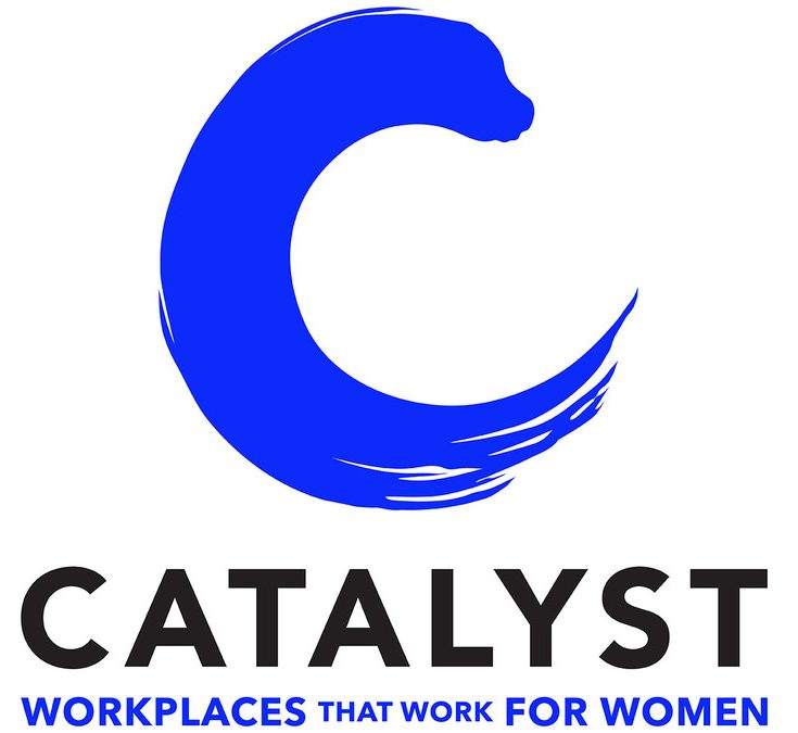Catalyst logo, "Workplaces that work for women"