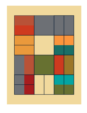 Modern Generative Art made of rectangles