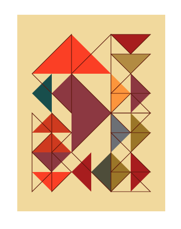 Modern Generative Art made of triangles