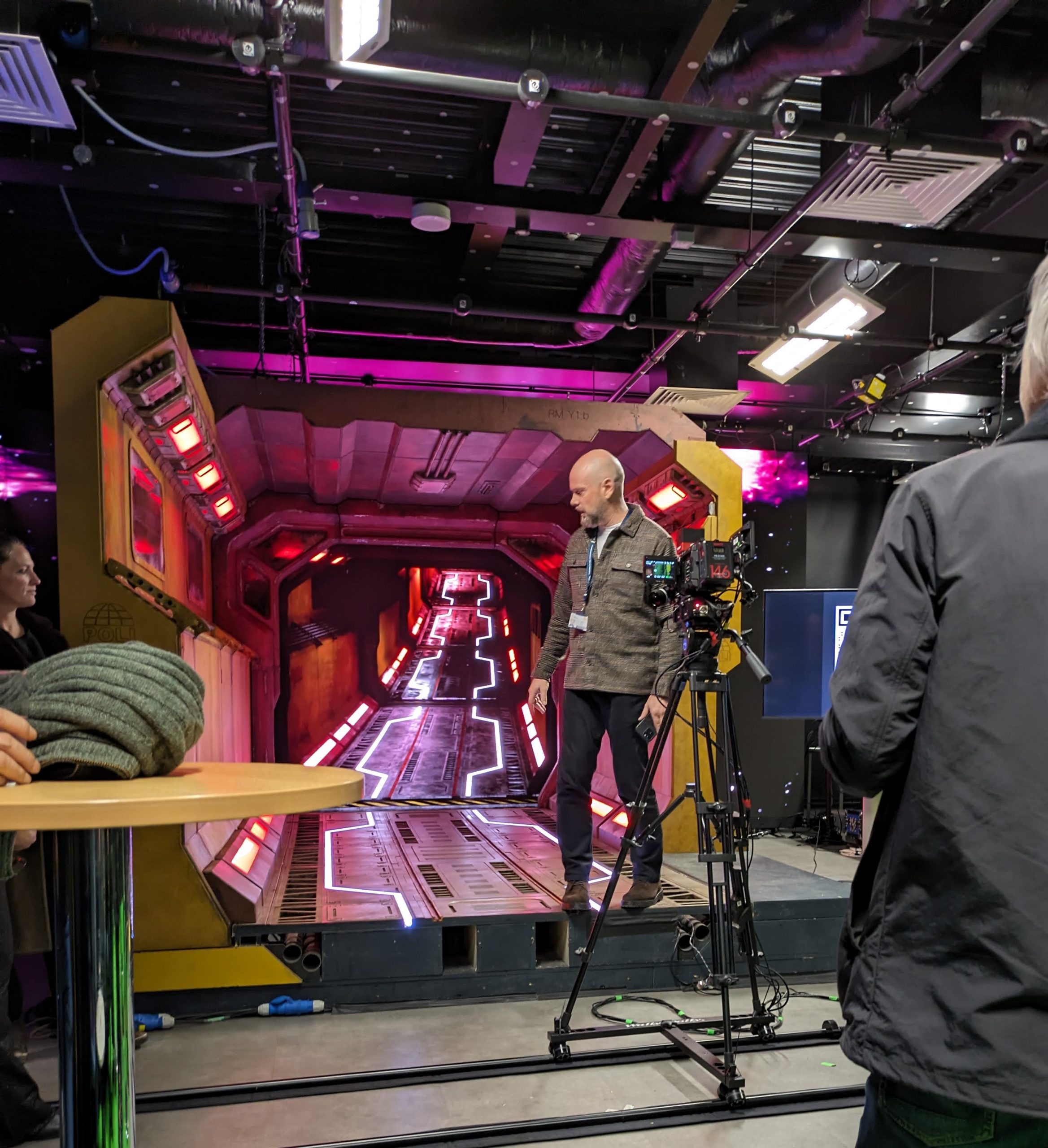 Declan Keeney standing on the VP set